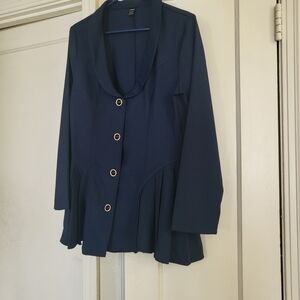 SHEIN Navy Blazer with Gold Buttons